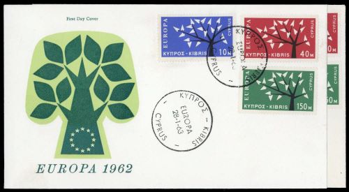 1963, Zypern, 215-17, FDC