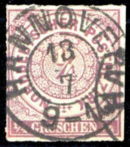 1868, Altdeutschland Norddeutscher Postbezirk, 1, gest.