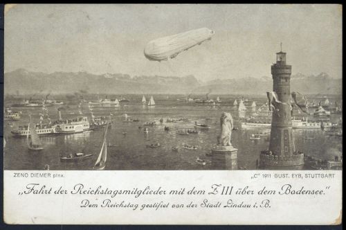 1911, Zeppelin,Zeppelin Postkarten,Delag/Eyb Karten, Brief
