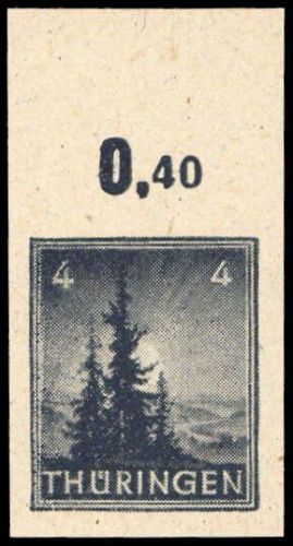 1945, SBZ Thüringen, 93 z1 U, **