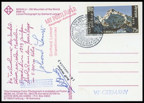 1979, Expeditionen,Himalaya,, Brief