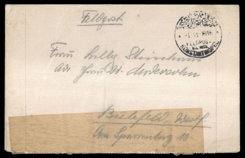1916, Deutsche Auslandspost Türkei - Deutsche Militärmission ...