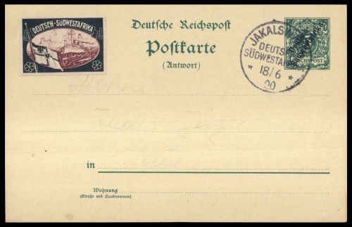 1900, Deutsche Kolonien Südwestafrika, P 11 A, Brief