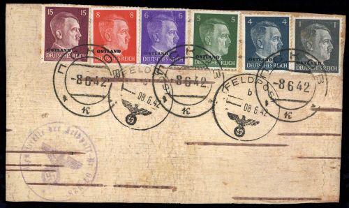 1941, Deutsche Besetzung II. WK Ostland, 9 u.a., Brief