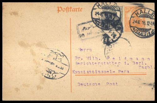 1916, Deutsche Auslandspost Türkei, Brief
