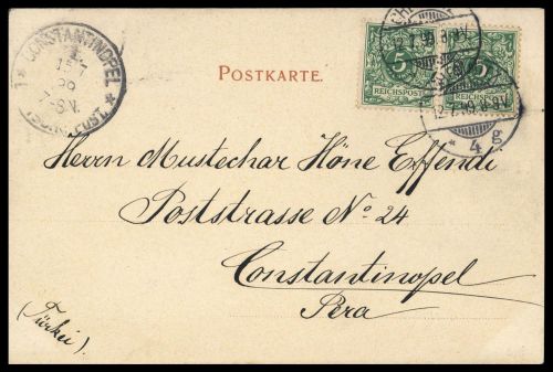1899, Deutsche Auslandspost Türkei, DR 46 (2), Brief