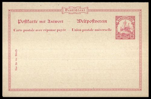 1901, Deutsche Kolonien Kiautschou, P 4 F/A, Brief