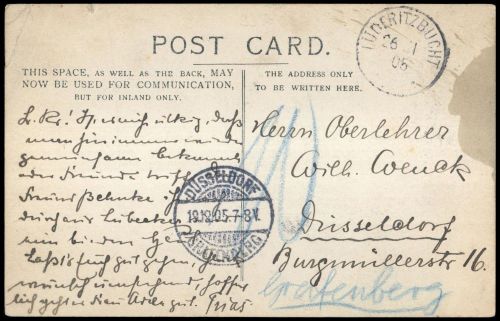 1905, Deutsche Kolonien Südwestafrika, Brief