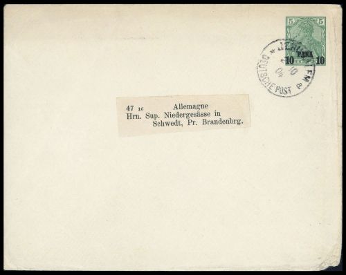 1904, Deutsche Auslandspost Marokko, U 2 X, Brief