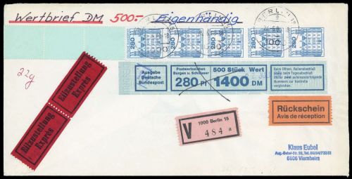 1982, Bundesrepublik Deutschland, 1142 A RE, Brief