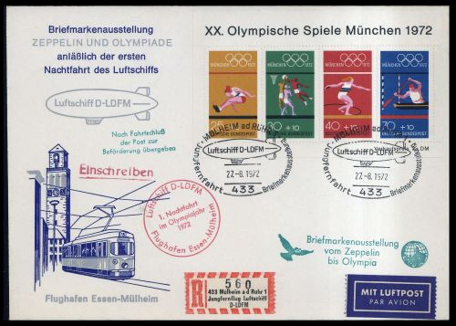 1972, Bundesrepublik Deutschland, Block 8, Brief
