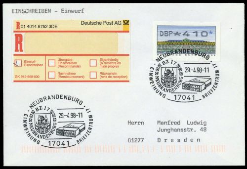 1998, Bundesrepublik Deutschland, 2, Brief