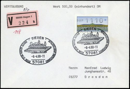 1998, Bundesrepublik Deutschland, 2, Brief