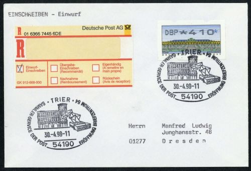 1998, Bundesrepublik Deutschland, 2, Brief