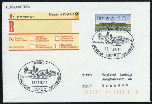 1998, Bundesrepublik Deutschland, 2, Brief