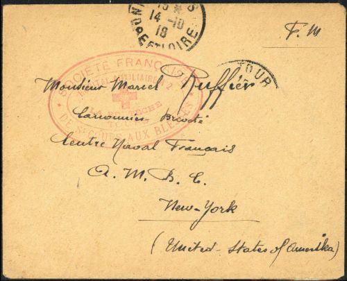 1918, Int.Organisationen, Rotes Kreuz, Brief