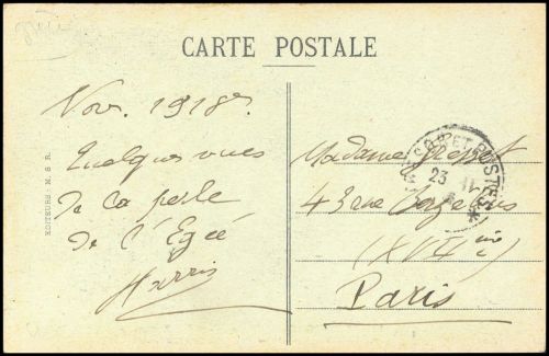 1918, Französische Post in der Levante, Brief