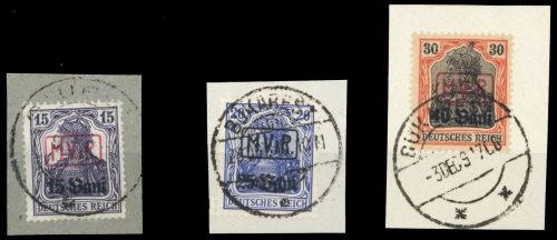 1917, Deutsche Besetzung I. WK Rumänien, 1-3, Briefst.
