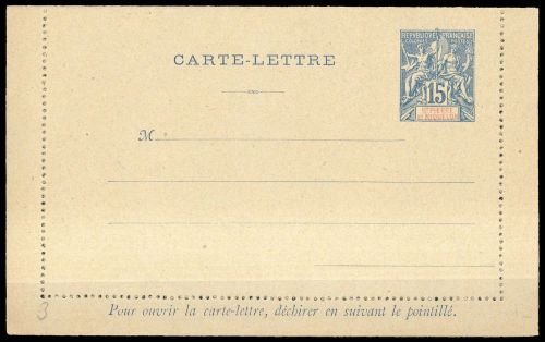 1892, St. Pierre et Miquelon, K 3, Brief