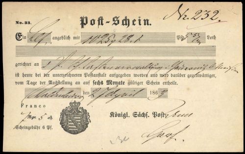 Altdeutschland Sachsen, Briefst.