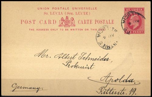 1905, St. Lucia, P 5, Brief