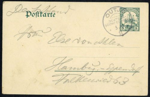 Deutsche Kolonien Südwestafrika, P 18, Brief