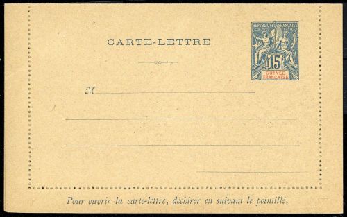 1893, Französisch Guyana, K 3, Brief