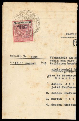 1926, Deutsches Reich