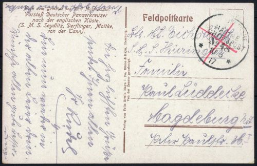 1917, Deutsche Marine Schiffspost, MSP 48, Brief
