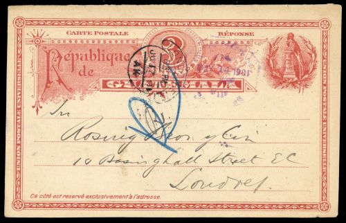 1890, Guatemala, P 5 A, Brief
