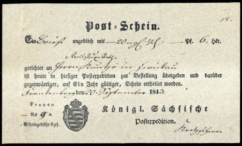 Altdeutschland Sachsen, Briefst.