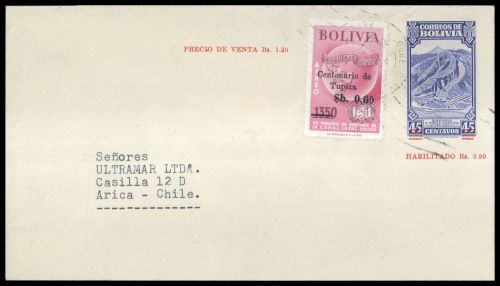 1966, Bolivien, 720 u.a., Brief