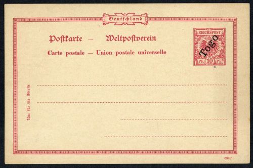 1898, Deutsche Kolonien Togo, P 2, Brief