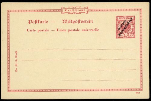1898, Deutsche Kolonien Südwestafrika, P 5-6, Brief