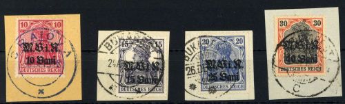 1917, Deutsche Besetzung I. WK Rumänien, 4-7, Briefst.