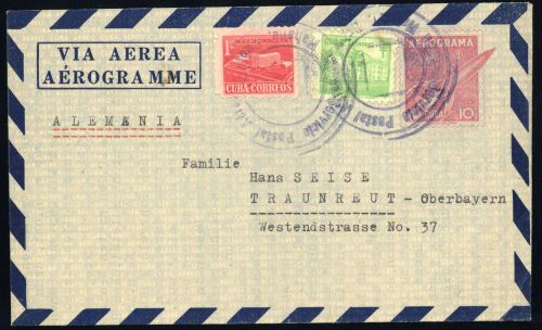 1957, Cuba, ZZ 24, 39 u.a., Brief