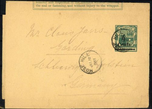 1898, Mauritius, S 2 I, Brief
