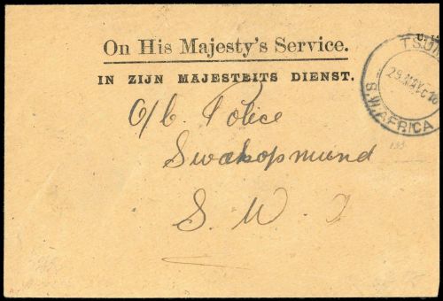 1918, Deutsche Kolonien Südwestafrika, Brief