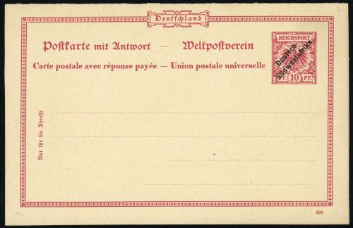 1899, Deutsche Kolonien Südwestafrika, P 12, Brief