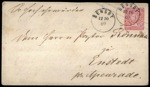 Altdeutschland Schleswig Holstein, NDP U 1 a, Brief