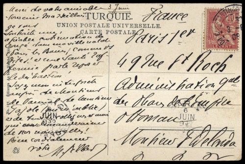 1902, Französische Post in der Levante, 13, Brief