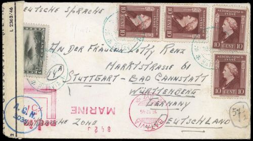 1945, Niederländisch Indien, 324-25, Brief