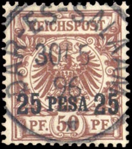 1893, Deutsche Kolonien Ostafrika, 5, gest.