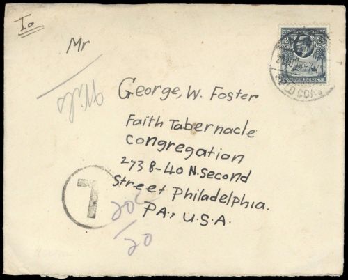 1928, Goldküste, 91, Brief