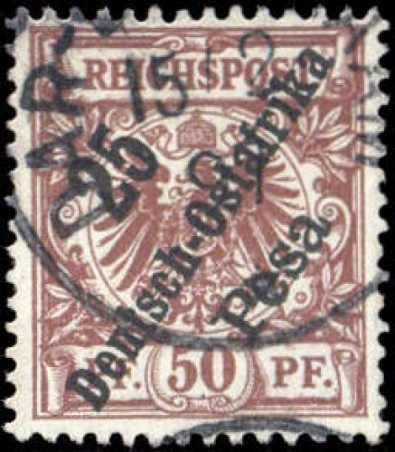 1896, Deutsche Kolonien Ostafrika, 10, gest.
