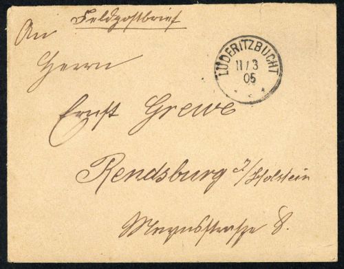 1905, Deutsche Kolonien Südwestafrika, Brief