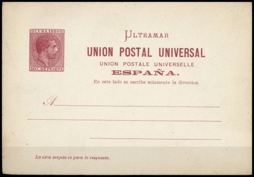 1880, Cuba Spanische Kolonie, P 5 a, Brief