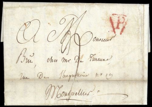 1807, Frankreich, Brief
