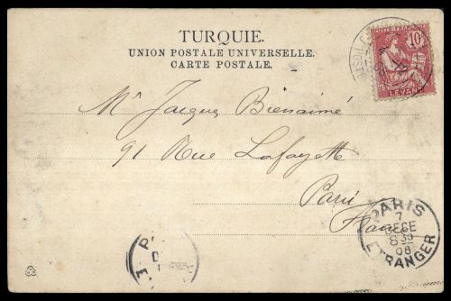 1902, Französische Post in der Levante, 13, Brief