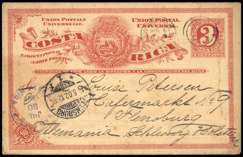 1890, Costa Rica, P 4, Brief